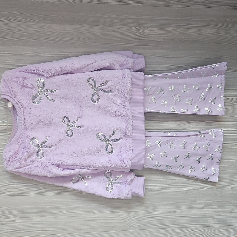 Kids Pajama Lounge Set Lavender- Size 7